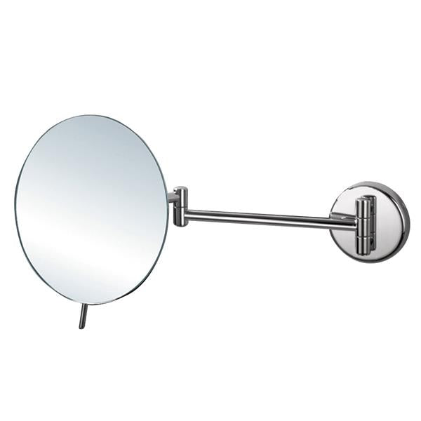 Lacava - Mega  Wall Mount 3 X Magnifying Mirror, Adjustable With Dual Arm Diam: 8 Inch, D: 14 3/4 Inch