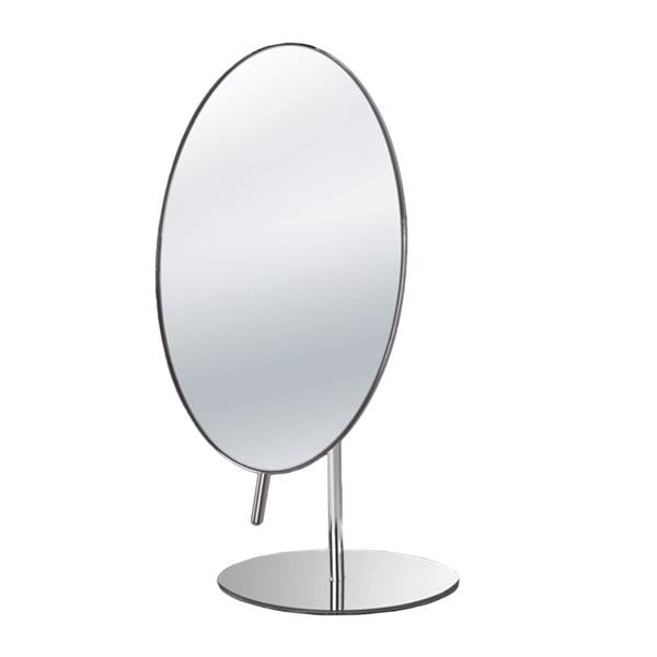 Lacava - Mega Round Free-Standing 3X Magnifying Adjustable Mirror, Diam: 8” H: 11 7/8”