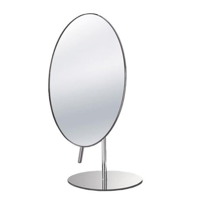 Lacava - Mega Round Free-Standing 3X Magnifying Adjustable Mirror, Diam: 8” H: 11 7/8”