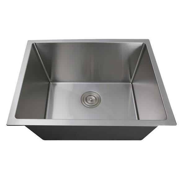 Nantucket Sinks - Pro Series Rectangle Single Bowl Undermount Small Radius Corners Stainless Steel Kitchen Sink  