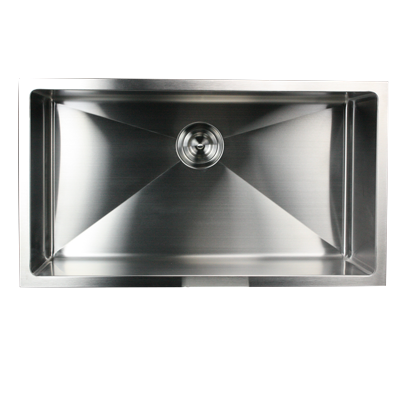 Nantucket Sinks - 32 Inch Pro Series Large Rectangle Single Bowl Undermount SS Kitchen Sink