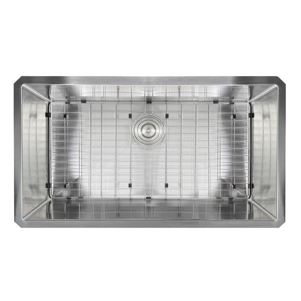 Nantucket Sinks - 32 Inch Pro Series Large Rectangle Single Bowl Undermount Zero Radius Stainless Steel Kitchen Sink