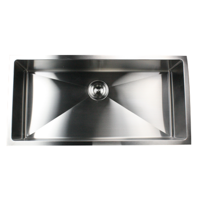 Nantucket Sinks - 36 Inch Pro Series Oversized Large Rectangle Single Bowl Undermount SS Kitchen Sink.