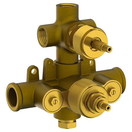 Watermark - 1/2 Inch Thermostatic Valve With  Built In Vol. Cntrl & 3-Way Diverter