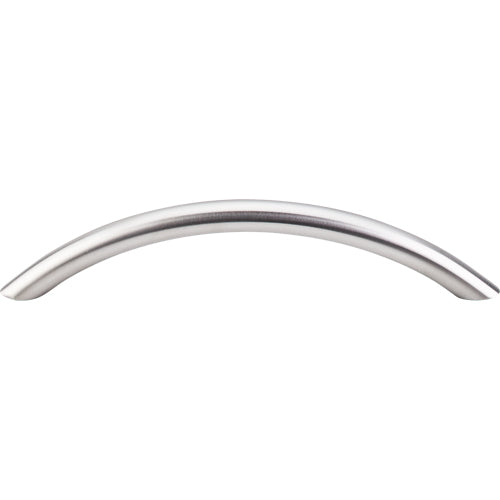 Top Knobs - Solid Bowed 5 1/16 Inch Center to Center Bar pull - Brushed Stainless Steel