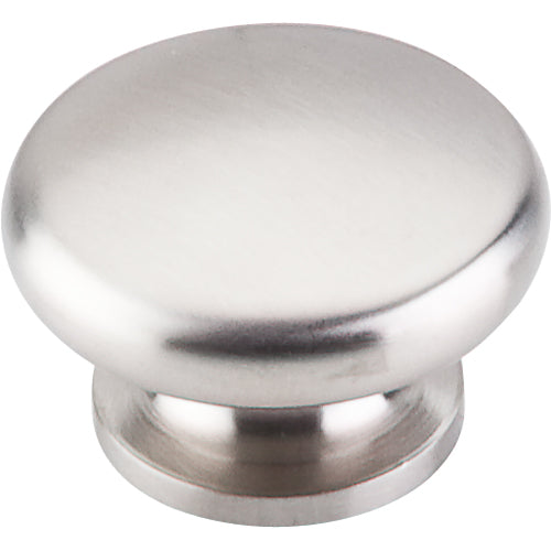 Top Knobs - Flat Round 1 1/2 Inch Diameter Round Knob - Brushed Stainless Steel