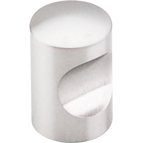 Top Knobs - Indent 5/8 Inch Diameter Round Knob - Brushed Stainless Steel