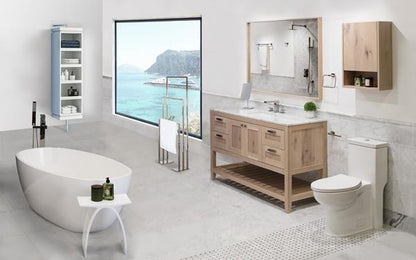 Lacava - Stile Free Standing Under-Counter Double Vanity With One Set Of Doors On The Center (Knobs Included)