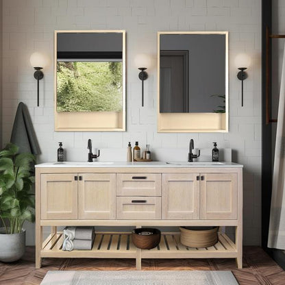 Lacava - Stile Free Standing Under-Counter Double Vanity With Two Sets Of Doors(Knobs Included) On Both Sides
