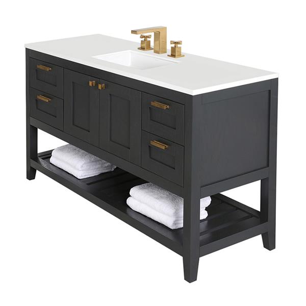 Lacava - Stile Free Standing Under-Counter Double Vanity With One Set Of Doors On The Center (Knobs Included)