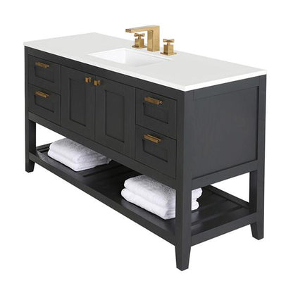 Lacava - Stile Free Standing Under-Counter Double Vanity With One Set Of Doors On The Center (Knobs Included)