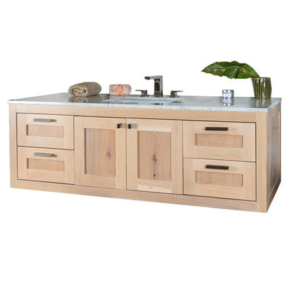 Lacava - Stile Wall-Mount Under-Counter Double Vanity With Two Sets Of Doors(Knobs Included)On Both Sides