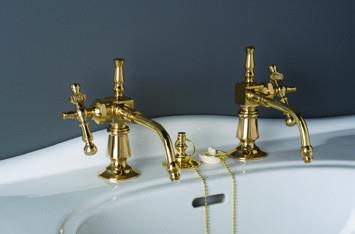 Strom Living - Antique Style Faucet Set with All-Metal Lever Handles