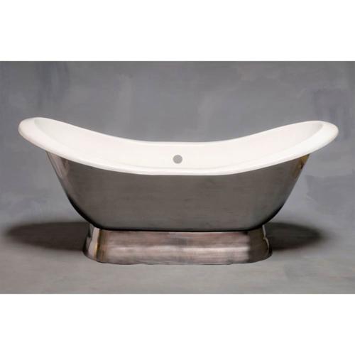 Strom Living - The Luna 6' Cast Iron Double Ended Slipper Tub On Pedestal