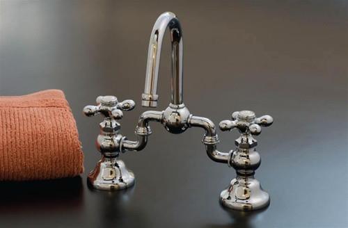 Strom Living - Adjustable Bridge Faucet Set 6-8 Inch Spread, Includes a Turn and Lift Drain