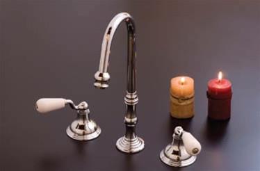 Strom Living - St. Lawrence Widespread Lavatory Faucet with Tall Gooseneck Spout