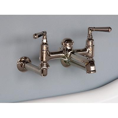 Strom Living - Wall Mount Tub Filler Faucet with 6 Inch Wall Mount Couplers and Lever Handles