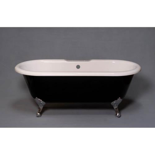 Strom Living - The Arcadia Black And White 5 1/2' Acrylic Tub On Legs