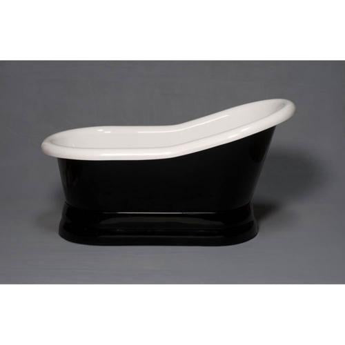 Strom Living - The Madrone Black & White 5' Acrylic Slipper Pedestal Tub