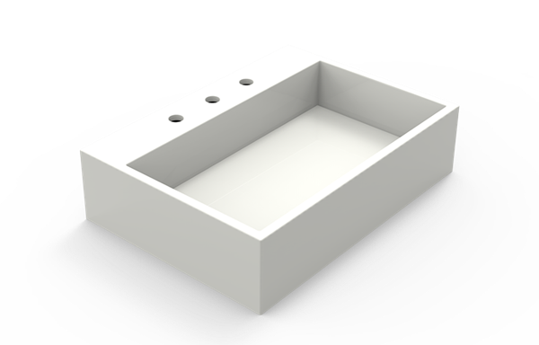 Graff - Desideri Sublime Countertop Bathroom Sink with Three Faucet Holes