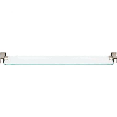 Atlas Homewares - Sutton Place Bath Glass Shelf 24 Inches Brushed Nickel