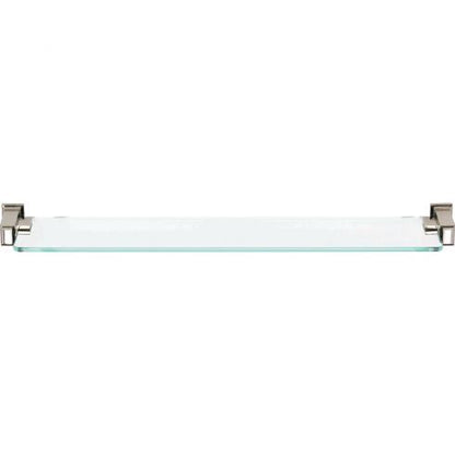 Atlas Homewares - Sutton Place Bath Glass Shelf 24 Inches Brushed Nickel