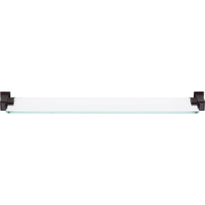 Atlas Homewares - Sutton Place Bath Glass Shelf 24 Inches Brushed Nickel