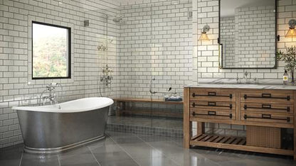 Americh - Sawyer 7131 - Tub Only - White Interior  Hammered Nickel exterior