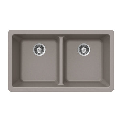 Hamat - SiOStone Granite Undermount 50/50 Double Bowl Kitchen Sink