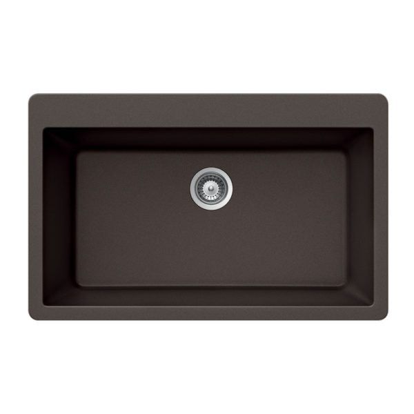 Hamat - SiOStone 33 Inch Granite Topmount Large Single Bowl Kitchen Sink