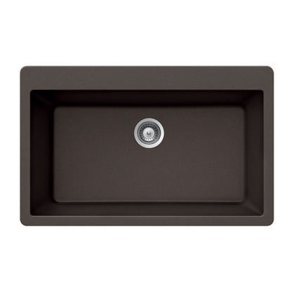 Hamat - SiOStone 33 Inch Granite Topmount Large Single Bowl Kitchen Sink