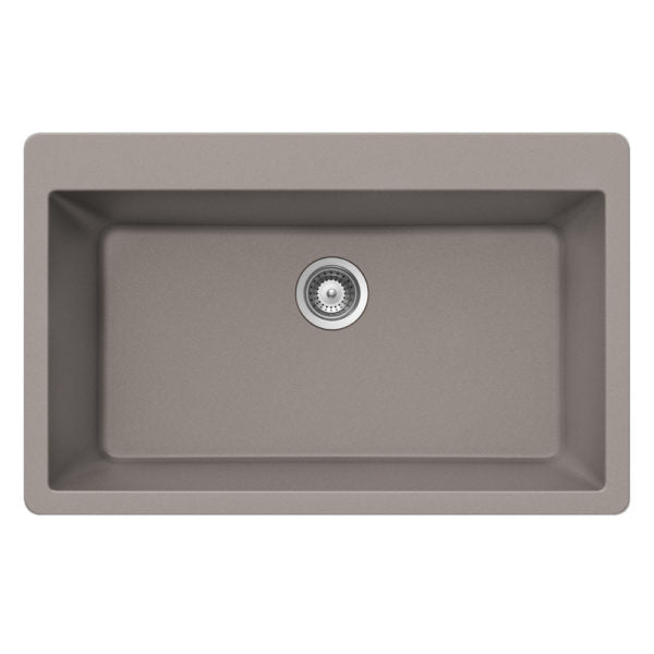 Hamat - SiOStone 33 Inch Granite Topmount Large Single Bowl Kitchen Sink