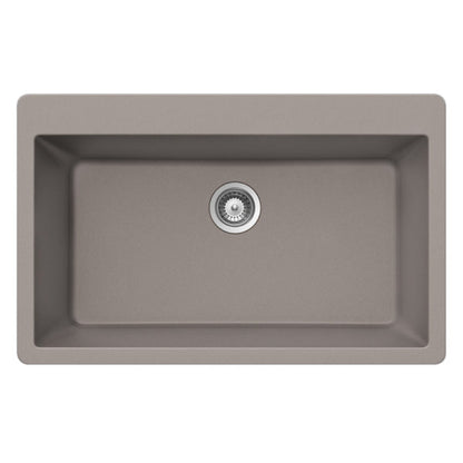 Hamat - SiOStone 33 Inch Granite Topmount Large Single Bowl Kitchen Sink