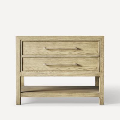 Robern - Skaarsgard Vanity 36 Inch, Rustic Oak With Brushed Pewter