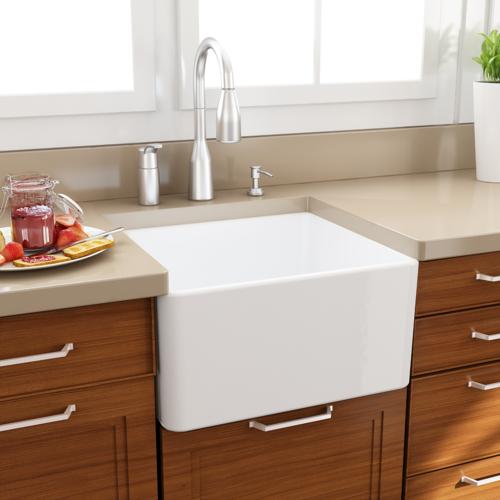 Nantucket Sinks -  Nantucket Sinks - 20 Inch Fireclay Farmhouse Kitchen Sink
