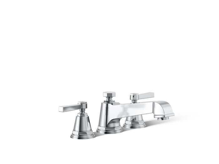 Kohler - Pinstripe Pure Deck-Mount Bath Faucet Trim With Lever Handles