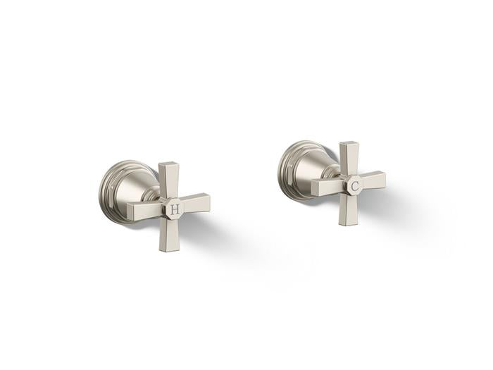Kohler - Pinstripe Pure Deck-Mount Bath Faucet Handle Trim With Cross Design