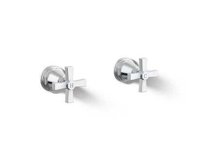 Kohler - Pinstripe Pure Deck-Mount Bath Faucet Handle Trim With Cross Design