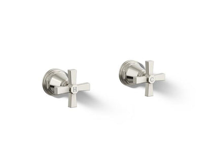 Kohler - Pinstripe Pure Deck-Mount Bath Faucet Handle Trim With Cross Design