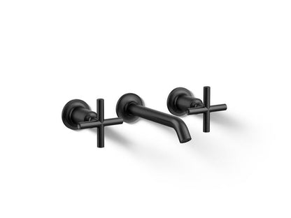 Kohler - Purist Wall-Mount Bathroom Sink Faucet Trim With Cross Handles, 1.2 Gpm