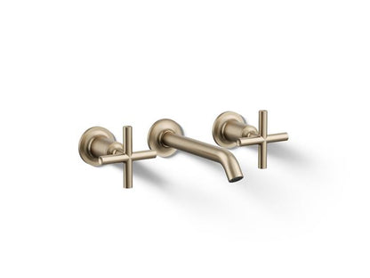 Kohler - Purist Wall-Mount Bathroom Sink Faucet Trim With Cross Handles, 1.2 Gpm