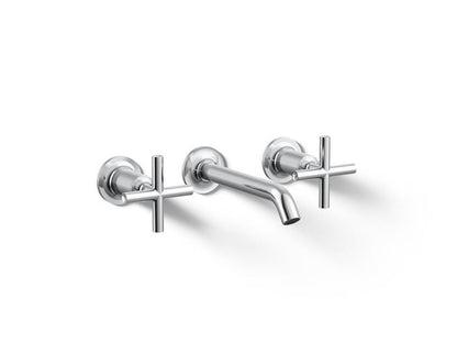 Kohler - Purist Wall-Mount Bathroom Sink Faucet Trim With Cross Handles, 1.2 Gpm