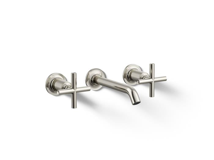 Kohler - Purist Wall-Mount Bathroom Sink Faucet Trim With Cross Handles, 1.2 Gpm