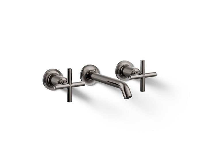 Kohler - Purist Wall-Mount Bathroom Sink Faucet Trim With Cross Handles, 1.2 Gpm