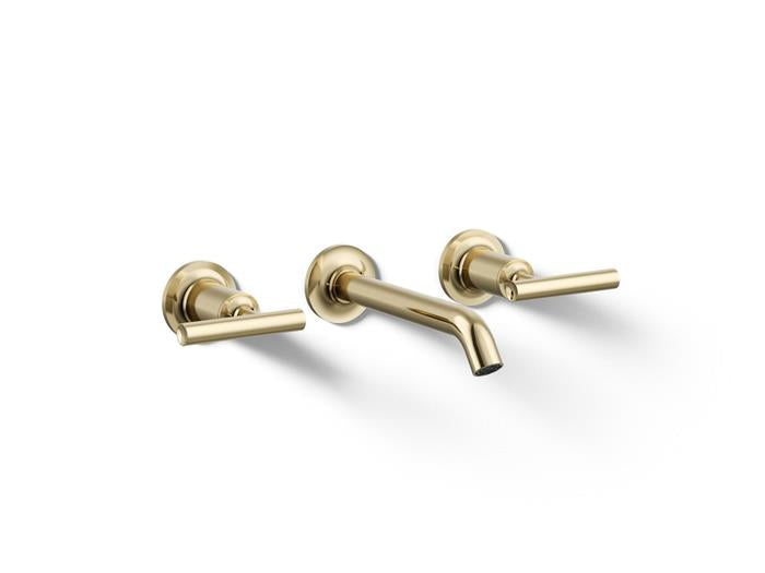 Kohler - Purist Wall-Mount Bathroom Sink Faucet Trim With Lever Handles, 1.2 Gpm