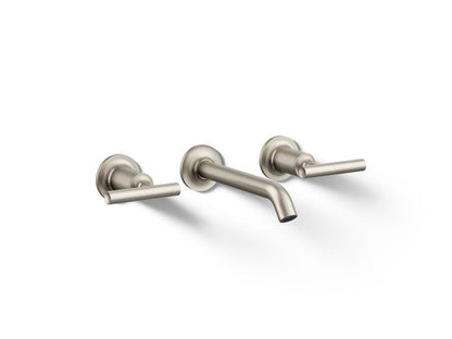 Kohler - Purist Wall-Mount Bathroom Sink Faucet Trim With Lever Handles, 1.2 Gpm