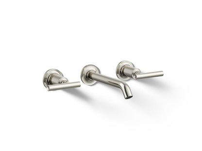 Kohler - Purist Wall-Mount Bathroom Sink Faucet Trim With Lever Handles, 1.2 Gpm