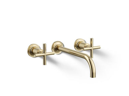 Kohler - Purist Wall-Mount Bathroom Sink Faucet Trim With Cross Handles, 1.2 Gpm