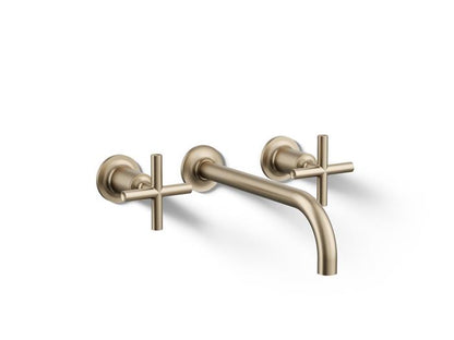 Kohler - Purist Wall-Mount Bathroom Sink Faucet Trim With Cross Handles, 1.2 Gpm