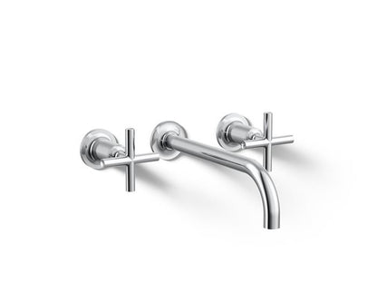 Kohler - Purist Wall-Mount Bathroom Sink Faucet Trim With Cross Handles, 1.2 Gpm